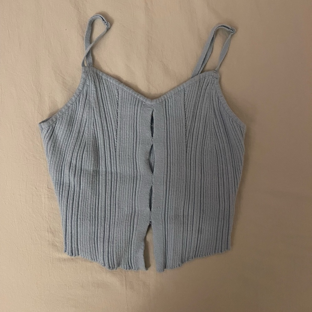 LA Hearts cutout sweater tank top